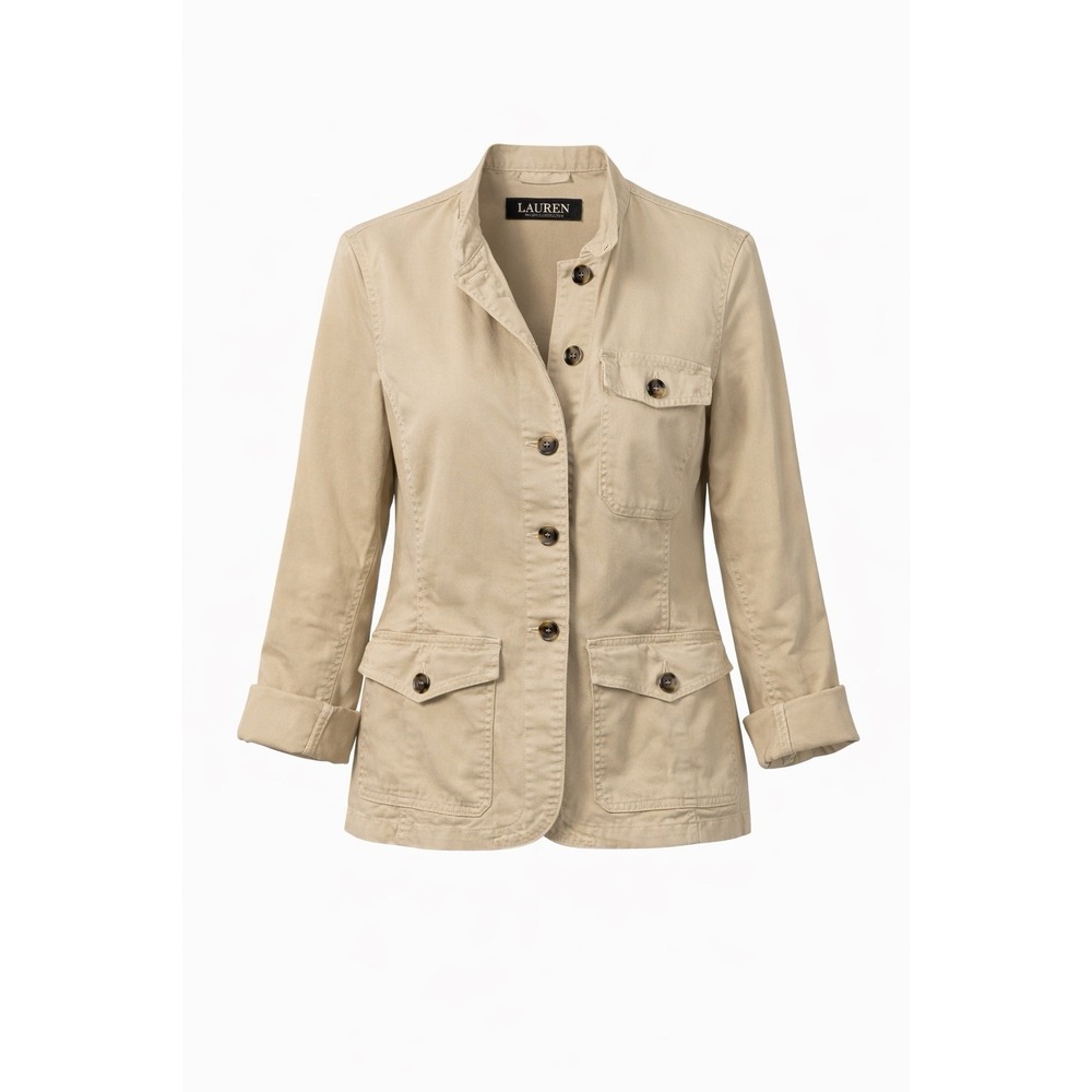 Lauren Ralph Lauren Black Label Tan Utility Safari Jacket Womens Size 16